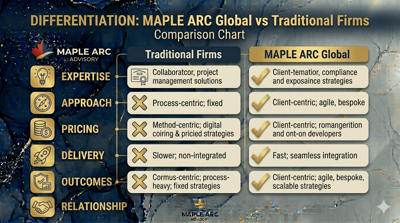 Maple Arc Global Comparison Chart